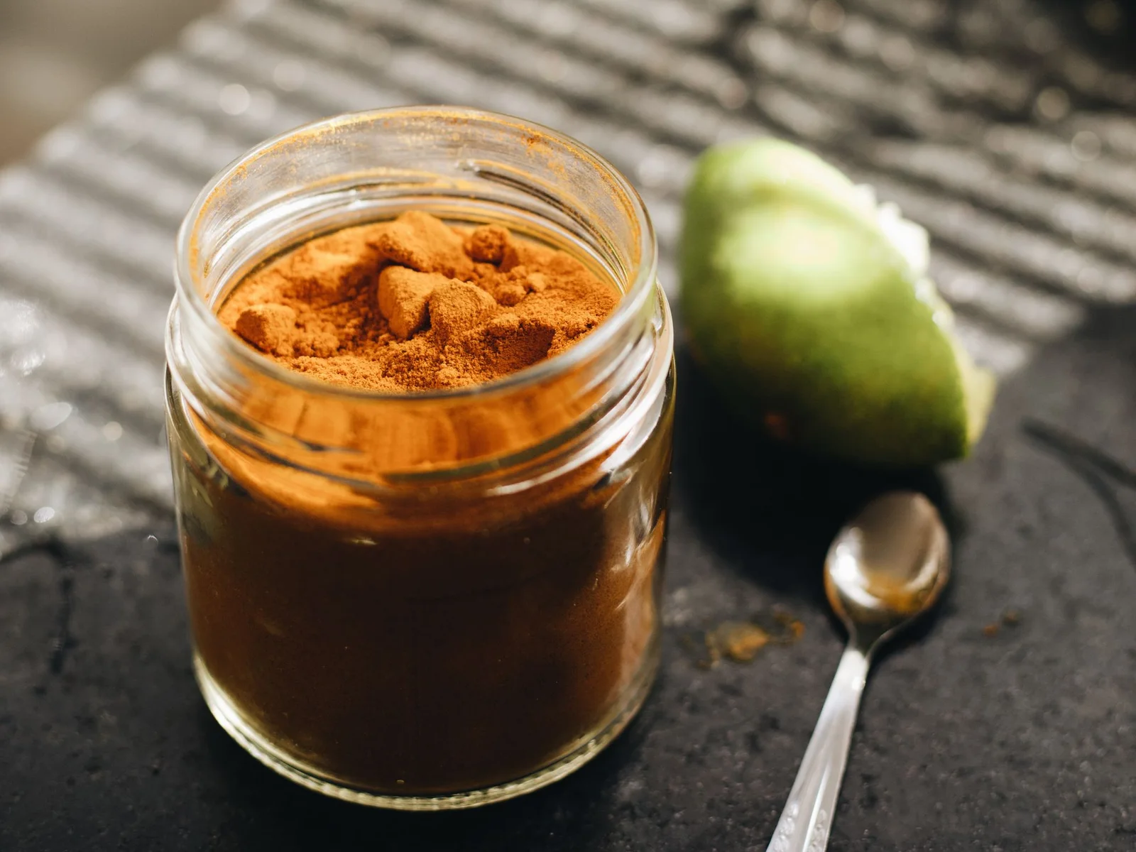 Jar of high-potency turmeric powder